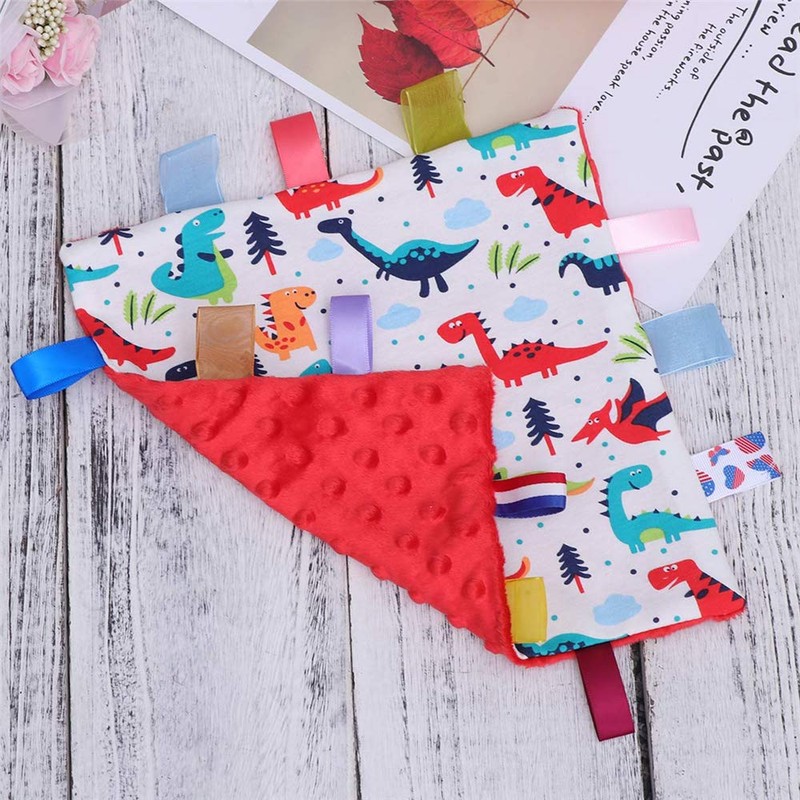 G-Tree Baby Comfort Blanket with Tag, Taggy Blanket - Multi-Coloured