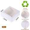 PFAMKEER 24 pcs12x12x3 Inch Bakery Boxes with Window, White 12