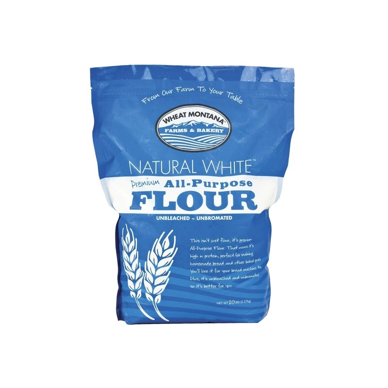 Wheat Montana Natural White Premium All-Purpose Flour- 10 Pound Bag
