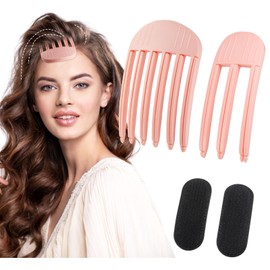 4PCS Volumizing Hair Clips, Hair Volume Clip for Fluffy Bangs, Root Clips for Curly Hair Volume Easy High Crown Volumizer Tool for a Natural Puffy Lazy and Seamless Hairstyle Without Damaging Hair