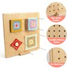 9x9 Inch Crochet Blocking Board, Bamboo Granny Square Blocking Mat