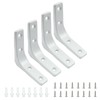 Kemcatui 3x3 Inch L Bracket Heavy Duty, 4Pcs Metal Shelf
