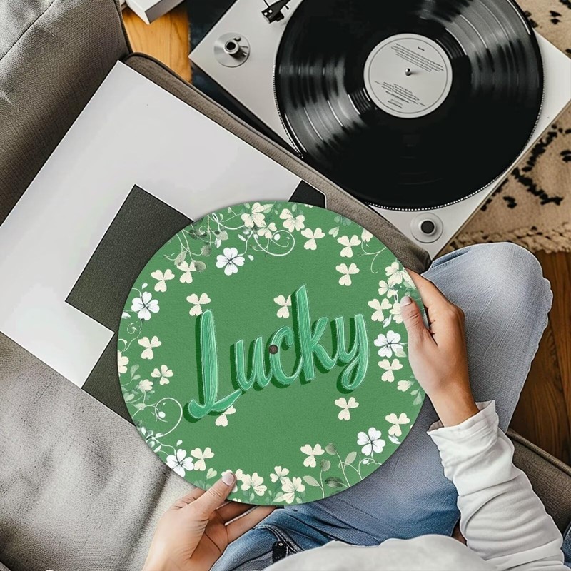 Qehuruxo Slipmatt Felt Disc for Crosley Black Velvet Cloth 1Pcs