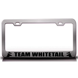 Custom Brother - Team Whitetail Dear Hunting Hunter Metal Car SUV Truck License Plate Frame Ch j29