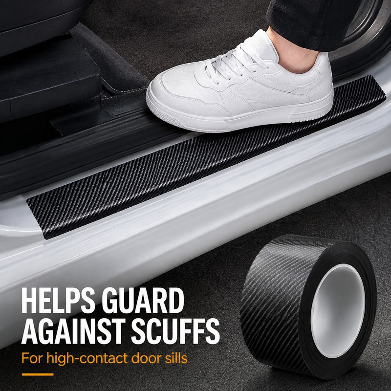 10cm x 3m Carbon Fiber Protective Tape for Car Door
