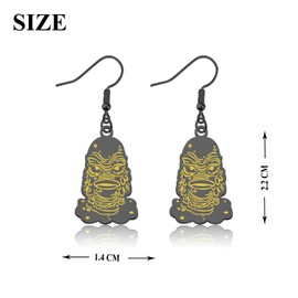 OKEYCH Horror Movie Inspired Gift Monster Fan Earrings Classic Horror Movie Fandom Jewelry Horror Cosplay Merch (Monster Fan E C)