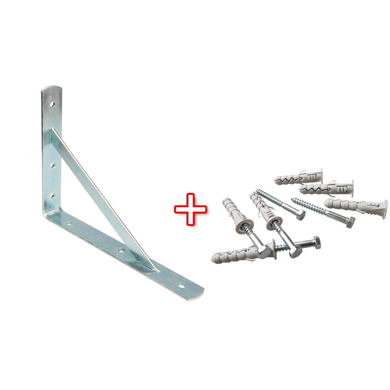 PRIOstahl Heavy Duty Bracket Angle Bracket with Screws and Anchors
