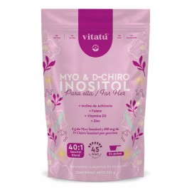Vitatú Myo Inositol & D-Chiro Inositol 40:1 con Folato Vitamina D3 Zinc Suplemento Alimenticio en Polvo 225 g