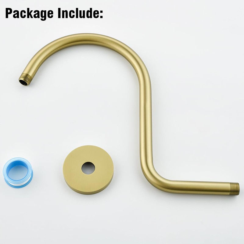 RANDOM S Shaped Shower Head Riser Pipe,Goose Neck Shower Arm