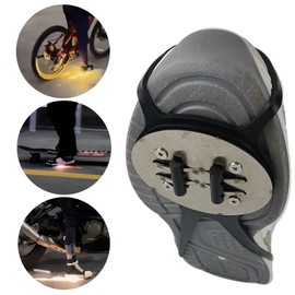 Bicycle Cycling Shoe Cover Sole Flint Friction Spark Boot Pad Sport Footwear Sliders Plate E-Bike Accessory Outdoor Tool (Single Shoe Cover (NO Flint Pad))