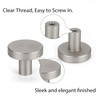 homdiy 10 Pack Brushed Nickel Drawer Knobs Round Kitchen Cabinet