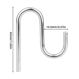 Tinoaly 20pcs Long Shed Hooks, Stainless Steel Utility Hooks J Shape Shovel Hangers for Tools Storage Organization