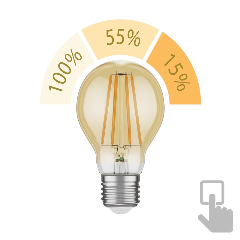 ledscom.de Retro Vintage Pendant Light Black Cage Shade + LED