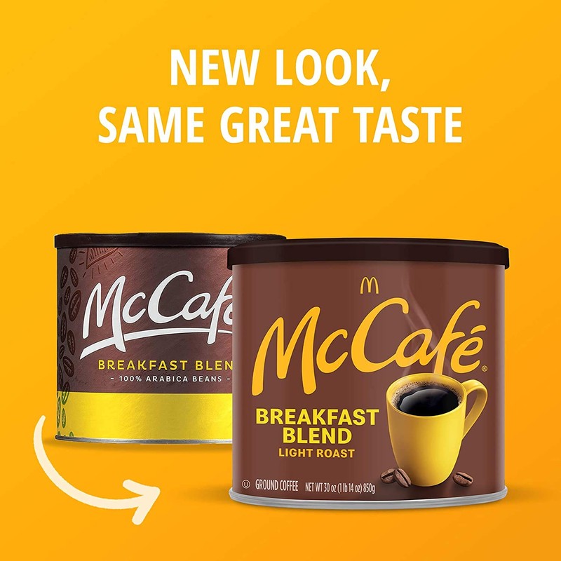 McCafé Breakfast Blend Light Roast Ground Coffee (30 oz Canisters,
