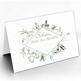 40 Place Cards I DIN A7 I Place Cards Name Cards Seat Cards Green Landscape for Writing I Birthday Wedding Christening I dv_742