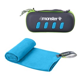 4Monster Microfibre Towels in 5 Colours, Absorbent Sports Towel, Ultra Light, Quick-Drying Travel Towel for Fitness, Sports, Sauna, Yoga, Travel