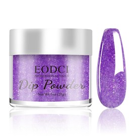 EODCI Dip Powder Glitter Purple for Valentine, Dip Powder Nail 1 Oz Nail Dipping Powder French Nail Art for Starter Manicure Salon DIY at Home, Fall Winter Dip Powder Colors Long Lasting