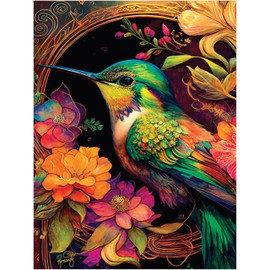 550 Piece Puzzle for Adults RomantzArt Small and Mighty III Whimsical Hummingbird 24x18 Jigsaw Puzzle
