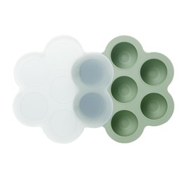 PandaEar PandaEar 3 Pack Baby Food Freezer Tray with Lids, Silicone Baby Food Storage Container for Homemade Baby Food, Purees, Breastmilk (Blue/Green/Carnation)