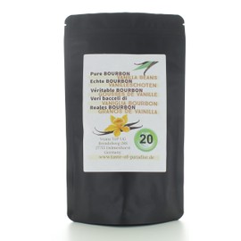 Bourbon Vanilla Beans (Pack of 20, 12-13 cm) 100% Natural from Madagascar, Fresh & Juicy, High Vanilla Content, Top Gourmet Vanilla