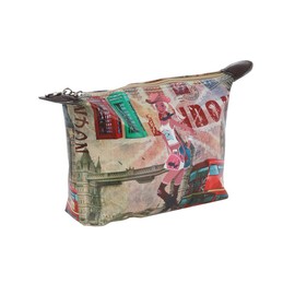 Variety Gift Shop Fashion Jewelry Anime Doll Face Print Vinyl Cosmetic Makeup Pouch Clutch Wallet Bag (1003 Multi Color)