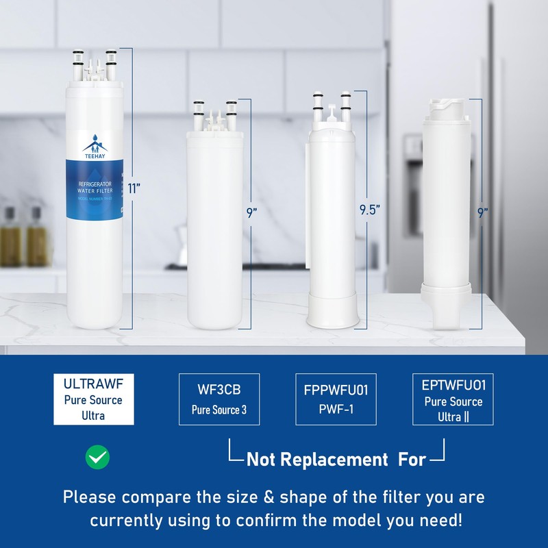 TEEHAY ULTRAWF Frigidaire Water Filter Replacement, Compatible with Pure Source