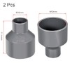 TOP-VIGOR 2Pcs PVC DWV Reducing Coupling, 25mm x 50mm Socket