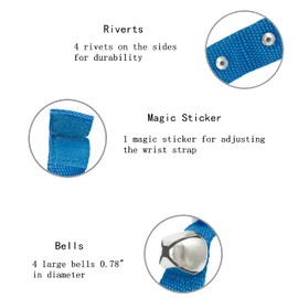 Wrist bell,Baby Wrist Bells, 6 Pack Multicolor Wrist Jingle Bells Bracelet Bells Musical Rhythm Instrument, Wrist Ankle Bells Band for Kids Baby Toddler Children Party Festival