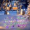 176 LED 13” Outdoor Christmas Light Balls, Solar Hanging Lighted