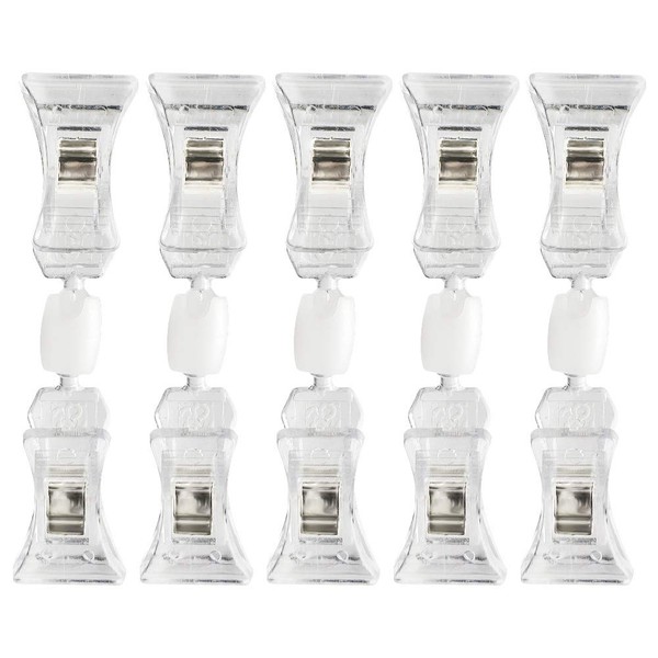 lingzaling Clip Holder for POP Price, Ends Clip, Connected, Transparent,