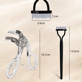 YKEBVPW Lash Separator Eyelash Comb Combo Tool Metal Curler with Silicone Refill Pads Separates Curls Lashes No Pulling or Pinching for Mascara False Easy to Use