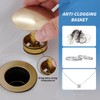 BWE Bathroom Vessel Sink Drain Stopper with Overflow One Piece