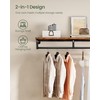 CHOEZON Wall Mounted Clothes Rack, Metal Garment Rack with Top