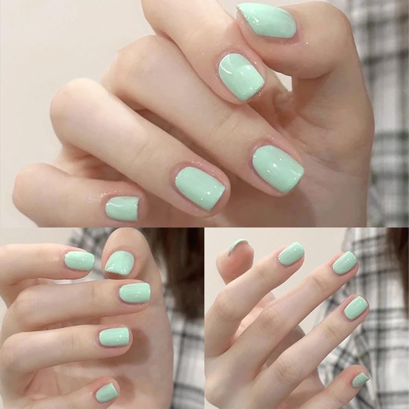 COSMOO Sage Green Quick Dry Nail Polish, Light Green Vegan