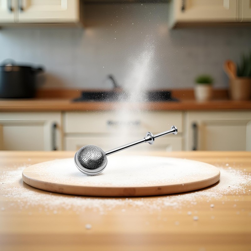 304 Stainless Steel Flour Powder Filter Spoon, Baker Dusting Wand