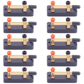 Swpeet 10Pcs Single Pole Single Throw Switch Kit, Perfect for Physics Laboratory, School Electronic Experimenting, Great for Demos Teaching Basic Principles of Electricity & How a Simple Circuit Works