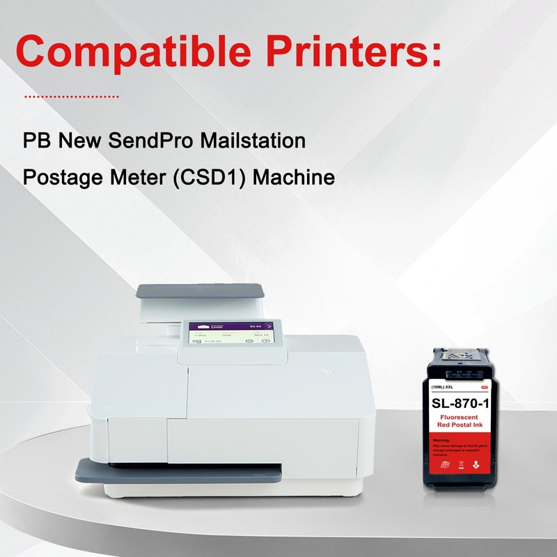 SL-870-1 Red Ink Cartridge Compatible for SL870-1 XXL Fluorescent Red