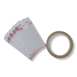 10 Pzs Stick Card Extensiones Pestañas, Abanicos para volumen de extensiones de pestañas y cinta adhesiva doble cara