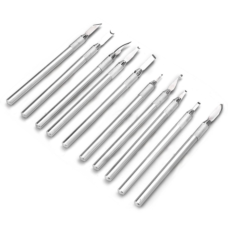 10Pcs Iron-nickel Alloy DIY Carving Pen Engraving Knife Jewelry Making