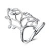 LZD Sterling Silver Plated Ring Women's Tree Of Life Adjustable