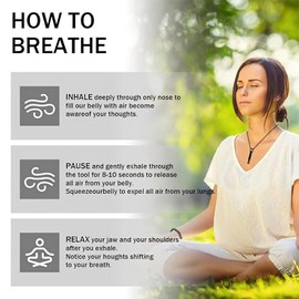 MOAZIFI Necklace Smoke-free Aid Necklace Smokeless Original Chain Mindfulness Chain Relieves Stress and Reduces Anxiety with 1 Bracelet 1 Anxiety Ring, 1, 0