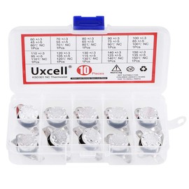 sourcing map 10pcs NC KSD301 Thermostat 60-150°C(140-302°F) Temperature Thermal Control Switch 60 70 80 90 100 110 120 130 140 150°C Normally Close Assortment Kit