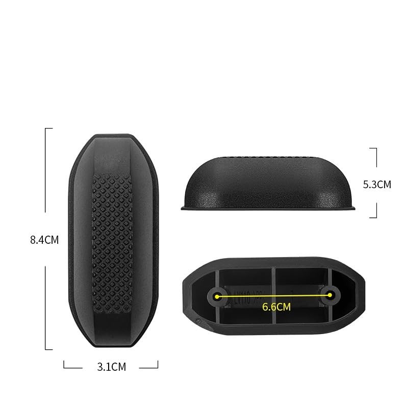 1Pair Black Replacement Plastic Stud Luggage Feet Pads Baggage Replacement