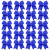 Hipcheer 20pcs 8" Large Blue Cheer Bows for Girls, Hand-made