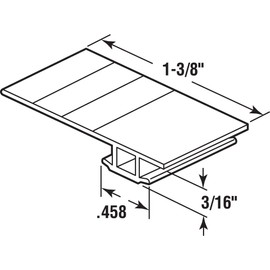 Prime-Line B 660 7/8 In. to 1-3/8 In. x 7 ft. Black Vinyl Weather Seal (Single Pack)