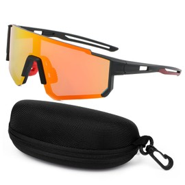 HAINLOGWANG Men's Sports Sunglasses, Cycling Glasses Women, Cycling Glasses Men, Polarised UV400 Sports Glasses, Men's Sports Sunglasses for Outdoor Activities such as Cycling, Fishing, Running