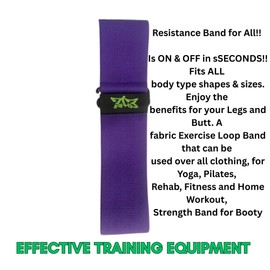 ETE Resistance Booty Band, ON & Off in Seconds,one Size,Plus Size,Curvy,Legs, Booty,Over All Clothing,Yoga,Pilates,Rehab,Fitness Home Workout, Women, Men