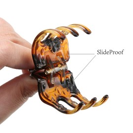 minihope Women's And Girls`s Classics 4 Medium Claw Clips, Great for Easily Pulling Up Your Hair,Pefrect for All Hair Types, Plastic Material, Black and Brown Colors, 4 Count (Pack of 1)