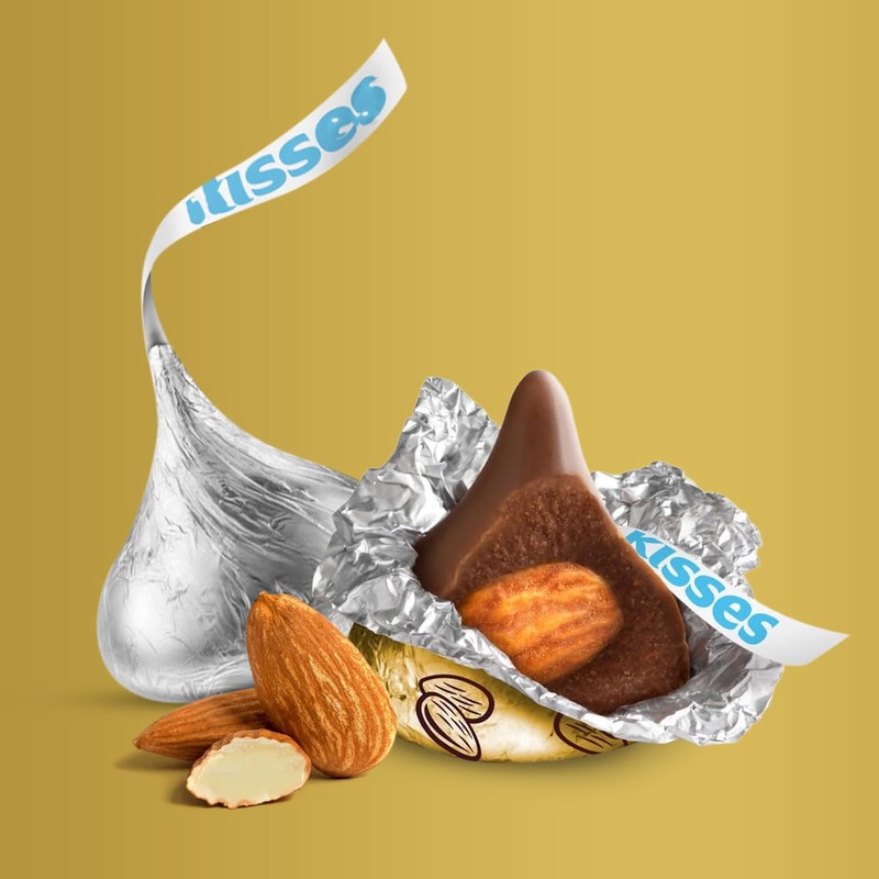 Bulk Chocolate 2 Pound Gold & Silver Foil Assorted Almond