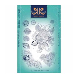 KatKin Krafts KK0062 Circles of Happiness Clear Stamp Set, 6" x 8", Clear, 6" x 8"